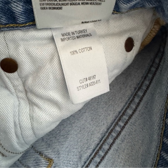 AGOLDE Cut Off Shorts Size 26 Style # A026-811 - Picture 6 of 9